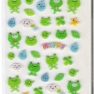 Korean Happy Frogs Sparkly Mini Sticker Sheet