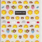 Kamio Cheerful Lion and Friends Sticker Sheet