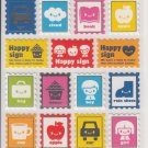 Mind Wave Colorful Happy Stamps Sticker Sheet