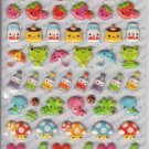 Q-Lia Smile Cutie Colorful Friends Puffy Glittery Sticker Sheet