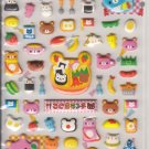 Kamio Bear Kuma Bento and Kawaii Foods Puffy Sticker Sheet
