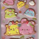 Crux Pudding Animals Puffy with Rhinestones Sticker Sheet