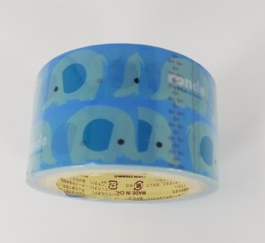 Cram Cream Blue Elephant Large Deco Tape