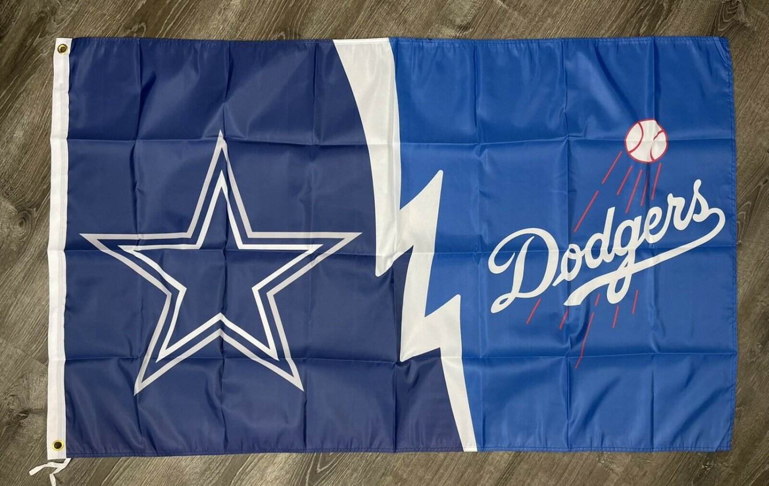 Dallas Cowboys vs Denver Broncos House Divided Flag Banner 3x5 ft