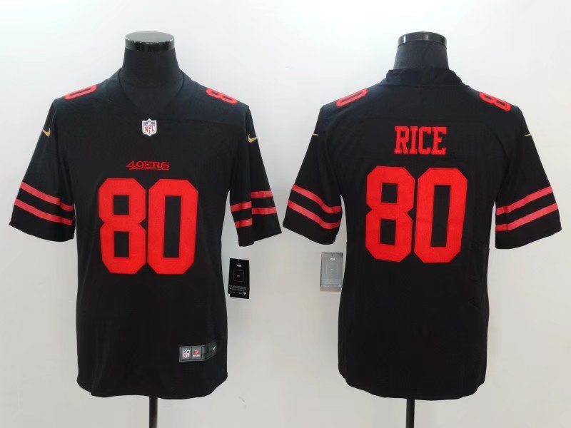 Men's San Francisco 49ers Jerry Rice Black Limited Jersey Embroidered