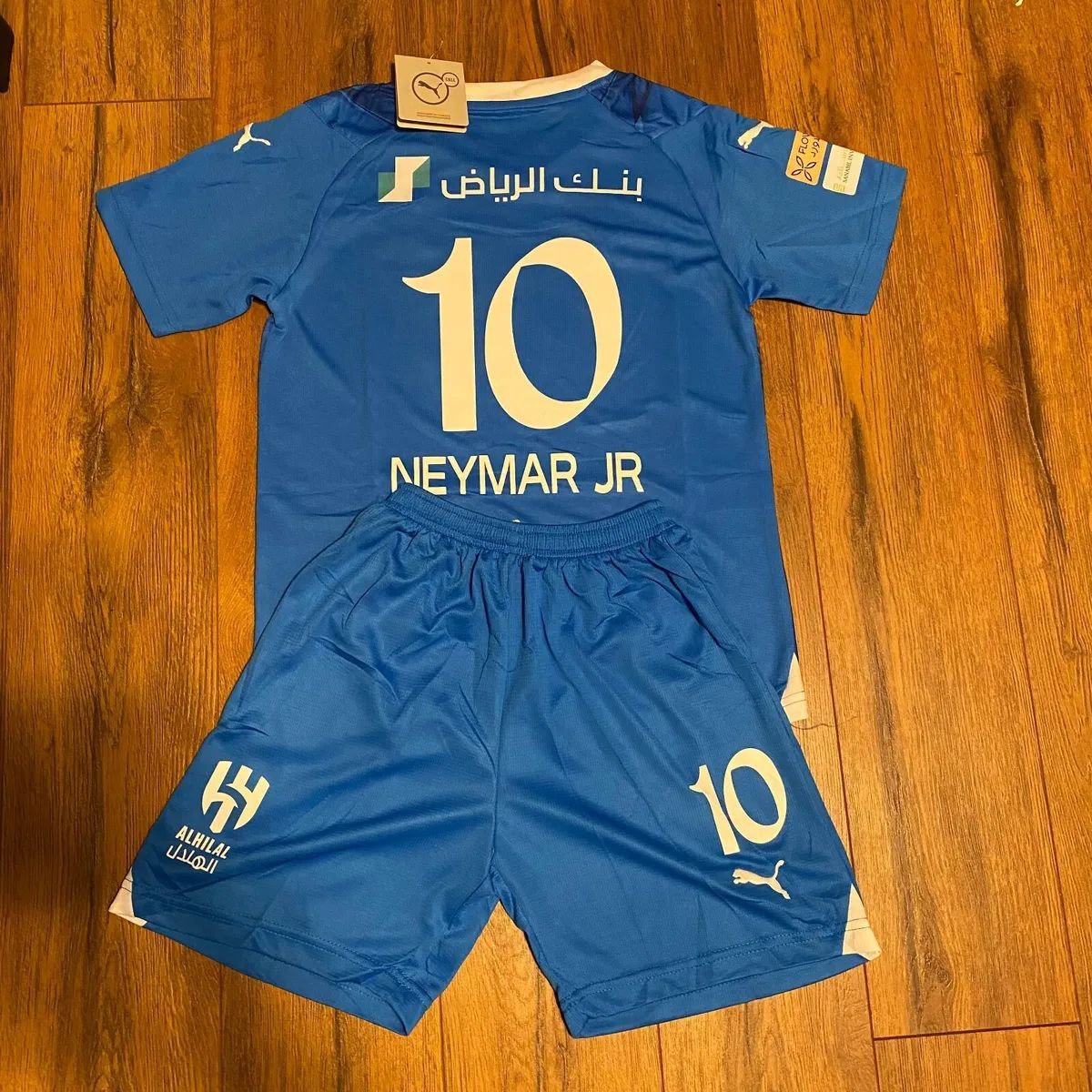 AL Hilal 23 24 Neymar JR Kids Home Soccer Shirt Kids AL Hilal