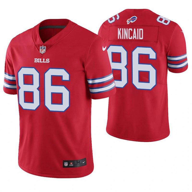 Men's Bills 86 Dalton Kincaid Red Stitched Limited Jersey