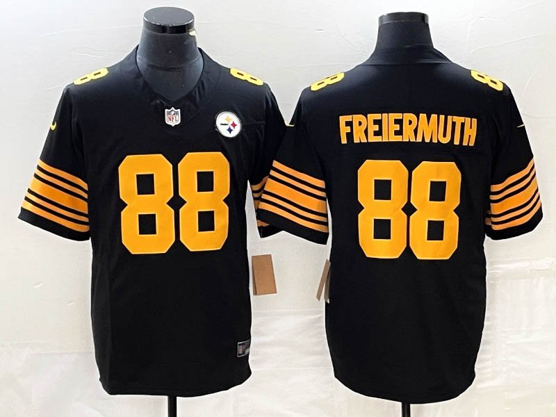 Steelers 88 Pat Freiermuth Black 2023 F.u.s.e Stitched Men Jersey