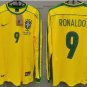Brazil 1998 Retro Jersey RONALDO 9 Home New Soccer Jersey Brazil