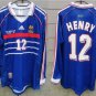 France 1998 Retro Jersey HENRY 12 Home New Soccer Jersey France