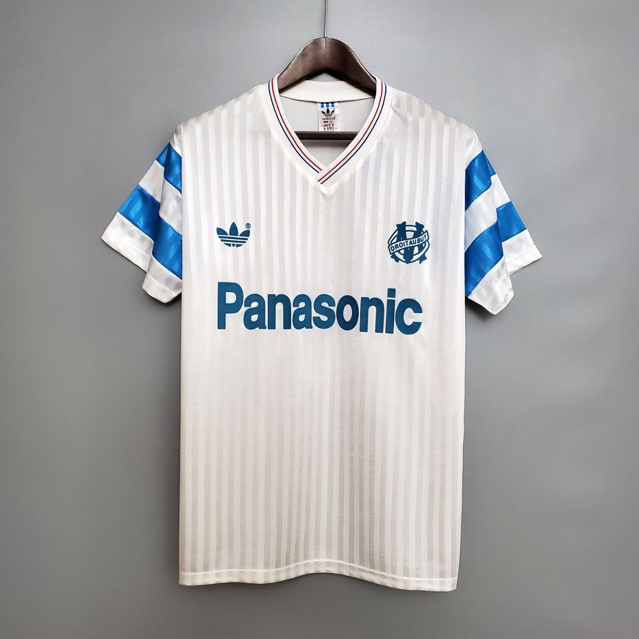 Marseille Retro 1990 Jersey Home Retro Shirt Soccer Men's