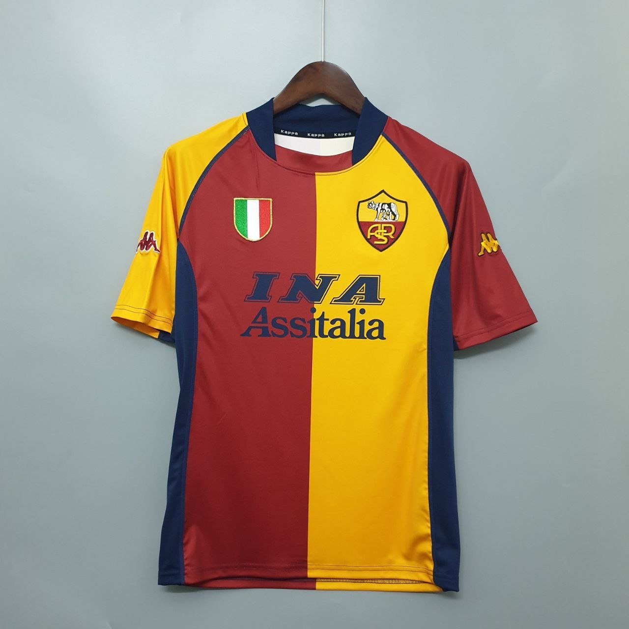 Roma 2001 02 Retro Jersey Home New Soccer Jersey Rome