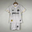 Santos Jersey Kids Away 23 24 Soccer Shirt Kids Jersey