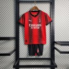 AC Milan 2324 BENNACER 4 Jersey Kids Home Children Soccer Shirt youth Jersey Kit