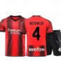 AC Milan 2324 BENNACER 4 Jersey Kids Home Children Soccer Shirt youth Jersey Kit