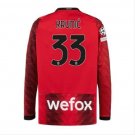 AC Milan 2324 KRUNIC 33 Jersey Home Football Soccer long sleeves Jersey AC Milan