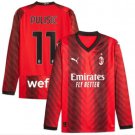 AC Milan 2324 PULISIC 11 Jersey Home Football Soccer long sleeves Jersey AC Milan