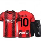 AC Milan 2324 R.LEAO 10 Jersey Kids Home Children Soccer Shirt youth Jersey Kit