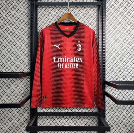 AC Milan 2324 RAFA LEAO 10 Jersey Home Football Soccer long sleeves Jersey AC Milan
