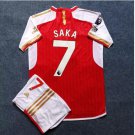 Arsenal SAKA 2023 2024 Jersey Kids Home Children Soccer Shirt youth Jersey Kit 2324