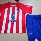 Atletico Madrid 2324 Jersey Kids Home Children Soccer Shirt youth Jersey Kit Atletico Madrid