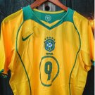 Brazil 2004 Ronaldo 9 Retro Jersey Home Soccer Retro Jersey Brazil