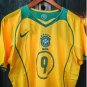 Brazil 2004 Ronaldo 9 Retro Jersey Home Soccer Retro Jersey Brazil