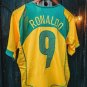 Brazil 2004 Ronaldo 9 Retro Jersey Home Soccer Retro Jersey Brazil