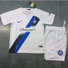Inter Milan 2324 Jersey Away Kids Children Soccer Shirt youth Jersey Kit Inter Milan