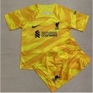 Liverpool 2324 Jersey Goalkeeper Kids Children Soccer Shirt youth Jersey Kit