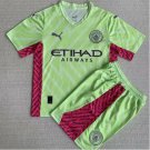 Manchester United 2023 2024 Jersey Kids GoalKeeper children Soccer Shirt youth Jersey Kit M-U