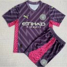 Manchester United 2023 2024 Jersey Kids GoalKeeper children Soccer Shirt youth Jersey Kit M-U