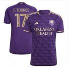 Orlando City 2324 F. TORRES 17 Jersey Home Soccer Shirt Jersey Orlando 2023 2024