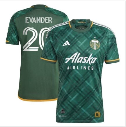 Portland Timbers 2324 EVANDER 20 Jersey Home Men's Football Soccer Shirt Jersey 2324