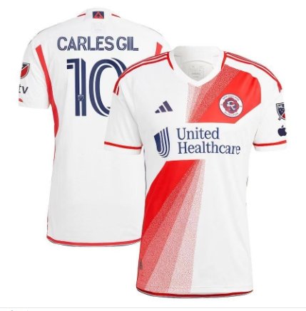 Revolution 2324 Jersey CARLES GIL 10 Away Soccer Shirt Jersey Revolution 2023 2024
