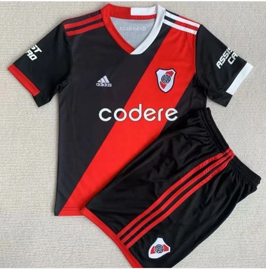 River Plate 23-24 Jersey Away Kids Children Soccer Shirt youth Jersey Kids Kit River Plate
