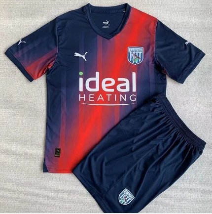 West Brom 2324 Jersey Away Kids Children Soccer Shirt youth Jersey Kit West Brom