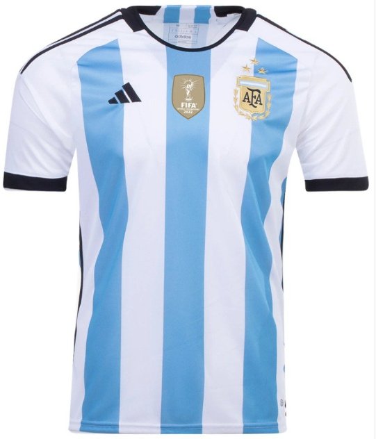 Argentina Three Star World Cup 2022 2023 Home Men Football Soccer Shirt Jersey 22-23