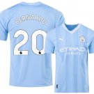 BERNARDO #20 Manchester City 2023 2024 Home Men Football Soccer Shirt Jersey 23-24