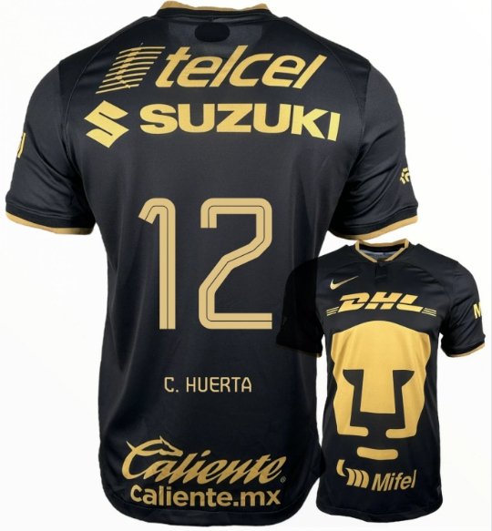 C. HUERTA #12 Pumas Unam 2022 2023 3rd Third Men Football Soccer Shirt Jersey 22-23