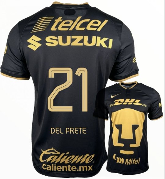 DEL PRETE #21 Pumas Unam 2022 2023 3rd Third Men Football Soccer Shirt Jersey 22-23