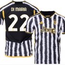 DI MARIA #22 Juventus 2023 2024 Home Men Football Soccer Shirt Jersey 23-24