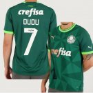 DUDU #7 Palmeiras 2023 2024 Home Men Football Soccer Shirt Jersey 23-24