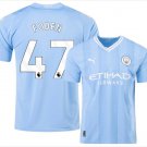 FODEN #47 Manchester City 2023 2024 Home Men Football Soccer Shirt Jersey 23-24