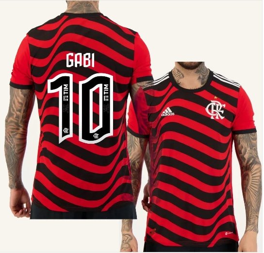 GABI #10 Flamengo 2022 2023 3rd Third Men Football Soccer Shirt Jersey 22-23