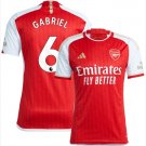 GABRIEL #6 Arsenal 2023 2024 Home Men Football Soccer Shirt Jersey 23-24