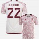 H. LOZANO #22 Mexico World Cup 2022 2023 Away Men Football Soccer Shirt Jersey 22-23