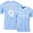 HAALAND #9 Manchester City 2023 2024 Home Men Football Soccer Shirt Jersey 23-24
