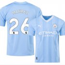 MAHREZ #26 Manchester City 2023 2024 Home Men Football Soccer Shirt Jersey 23-24