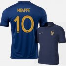 MBAPPE #10 France 2022 2023 Home World Cup Men Football Soccer Shirt Jersey 22-23
